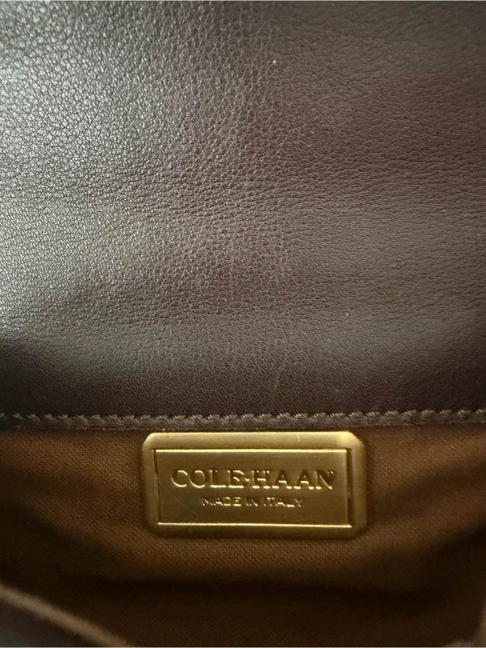 Vintage Cole Haan Brown Woven Leather Crossbody Bag